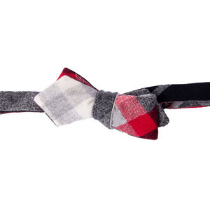 ALEXANDER OLCH WHITE & GRAY, RED BOWTIE | MENS